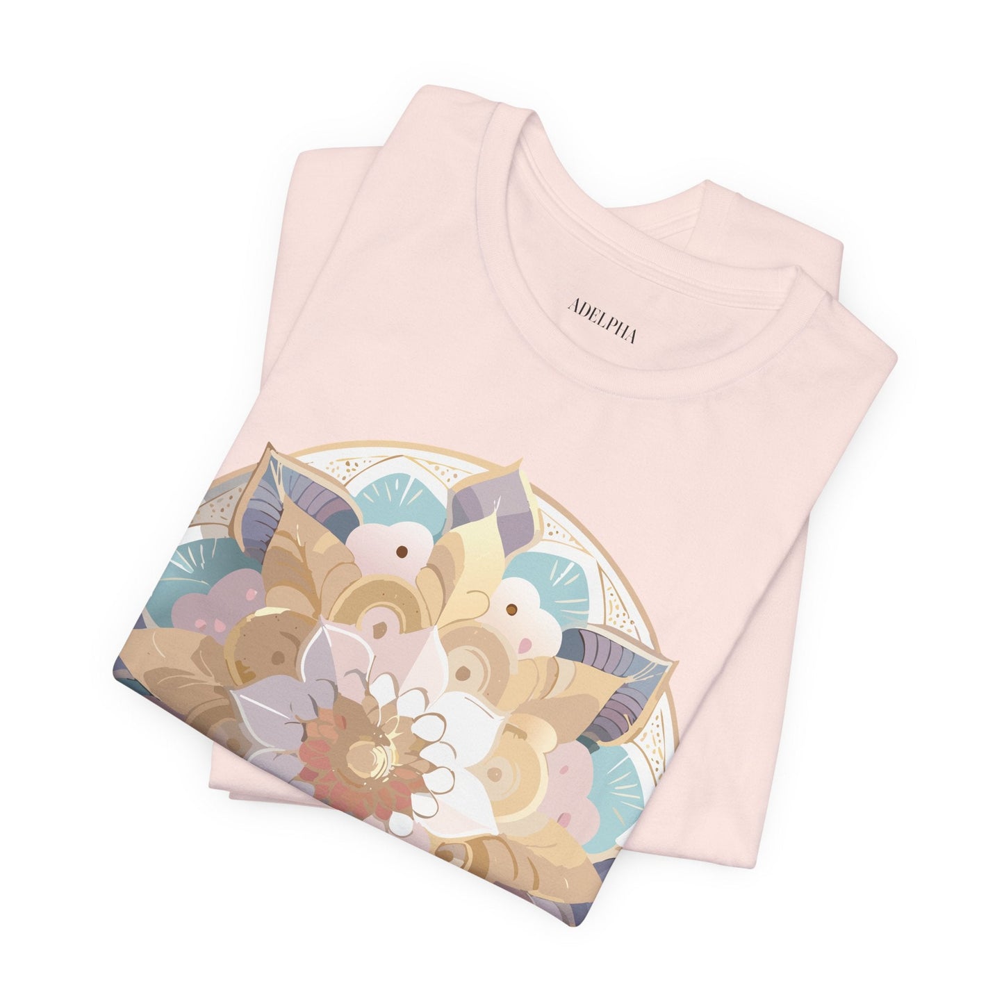 Mandala Graphic Unisex 100 Cotton Vintage Floral Artwork Tee 1