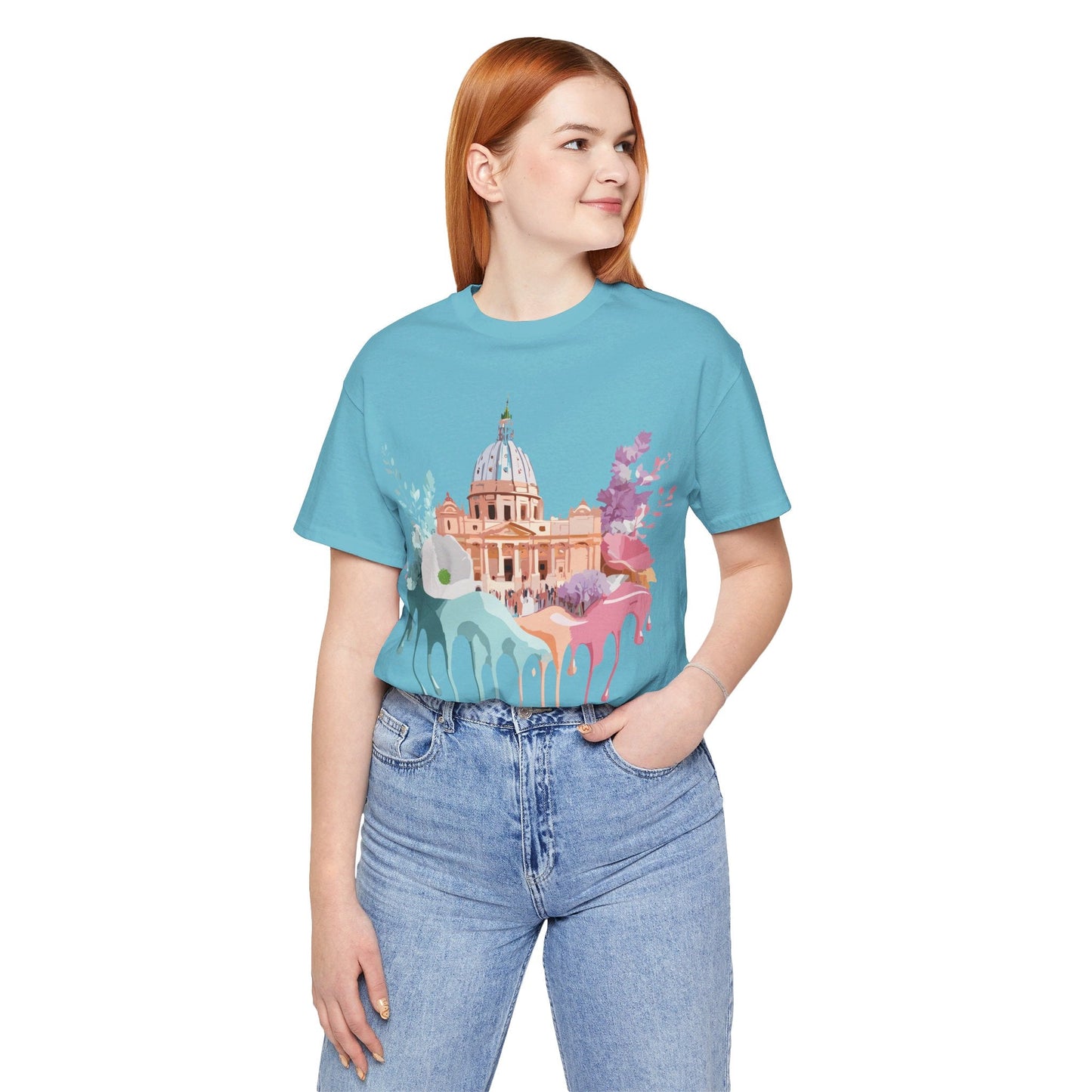 Vintage Rome Tourist Graphic Tee Unisex Short Sleeve Art Design Artwork