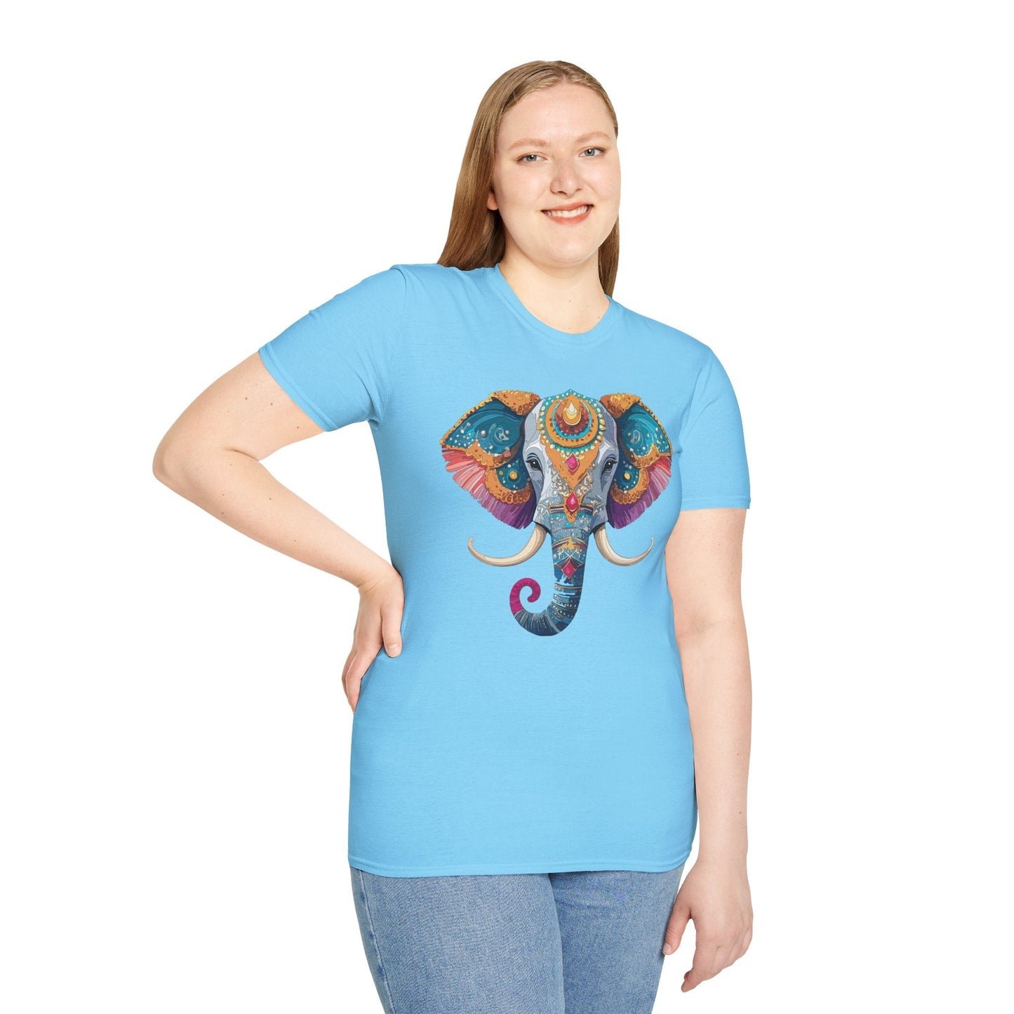 Elephant Shirt Unisex Elephant Tee Softstyle Cotton Gildan 64000 Animal Tee Graphic Elephant Tee