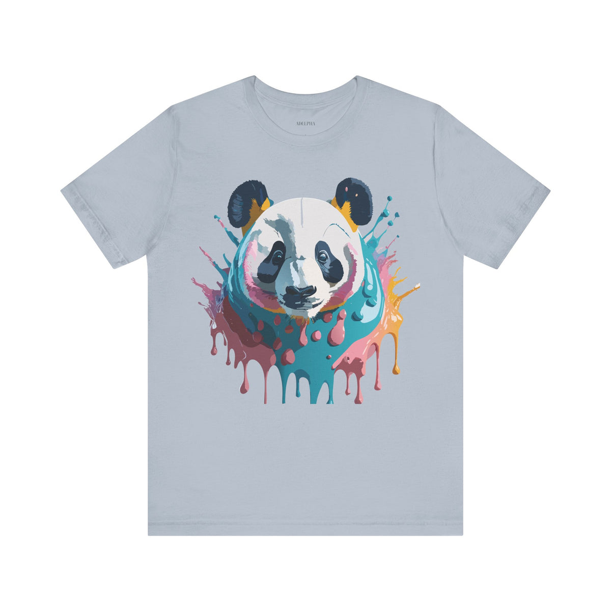 Panda Graphic Unisex Cotton Bella+Canvas Tee with Art Animal Design e144