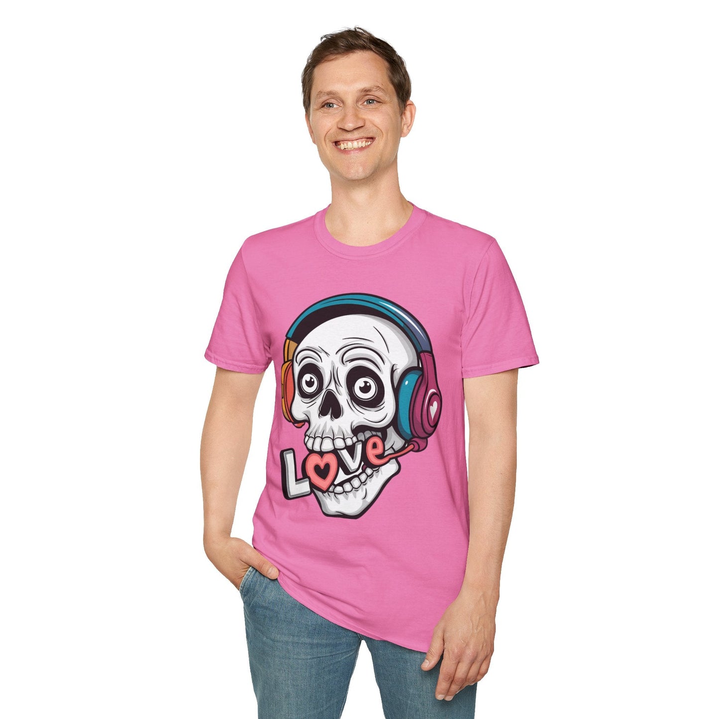 Skull Tee Shirt Unisex Skeleton Shirt With Skull Artwork Gildan Softstyle Cotton Tee
