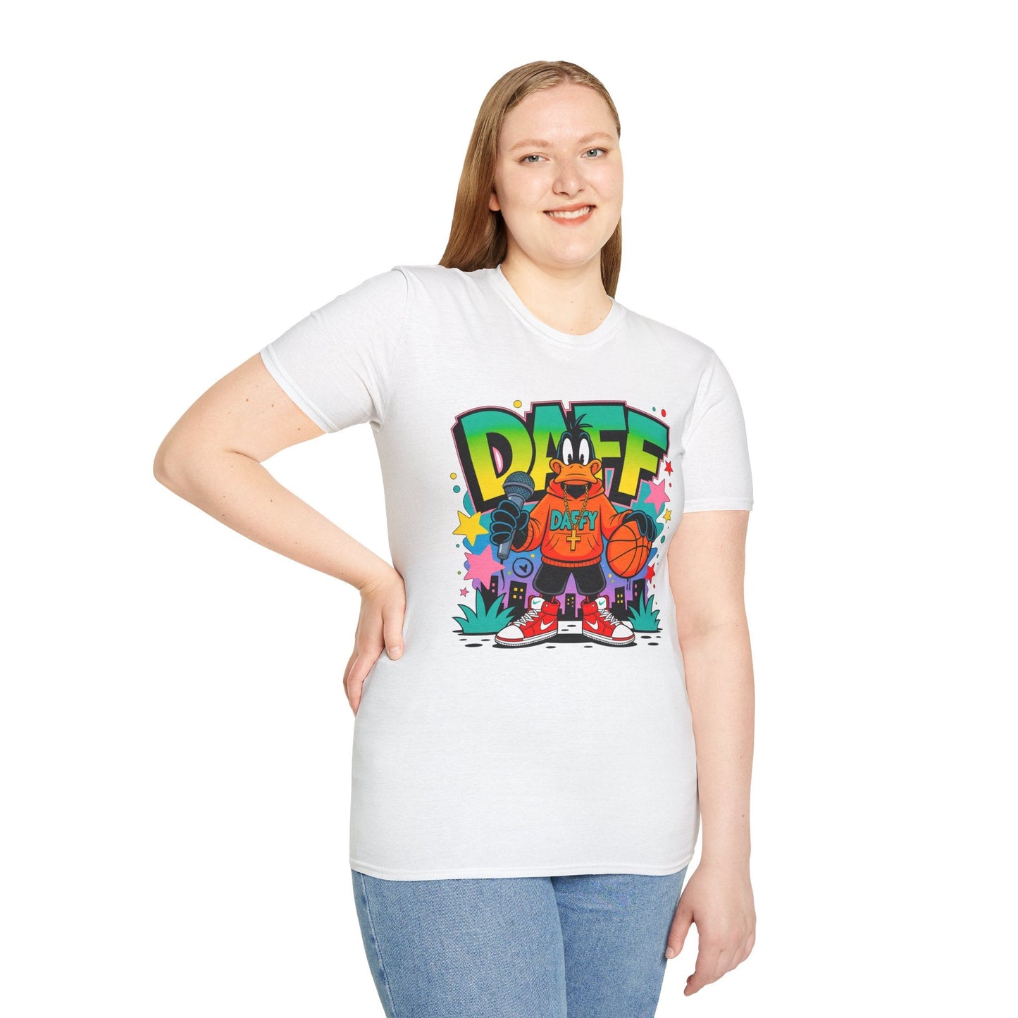 Unisex Cartoon T Shirt With Animation Design Funny Animals Tee Gildan Softstyle 64000