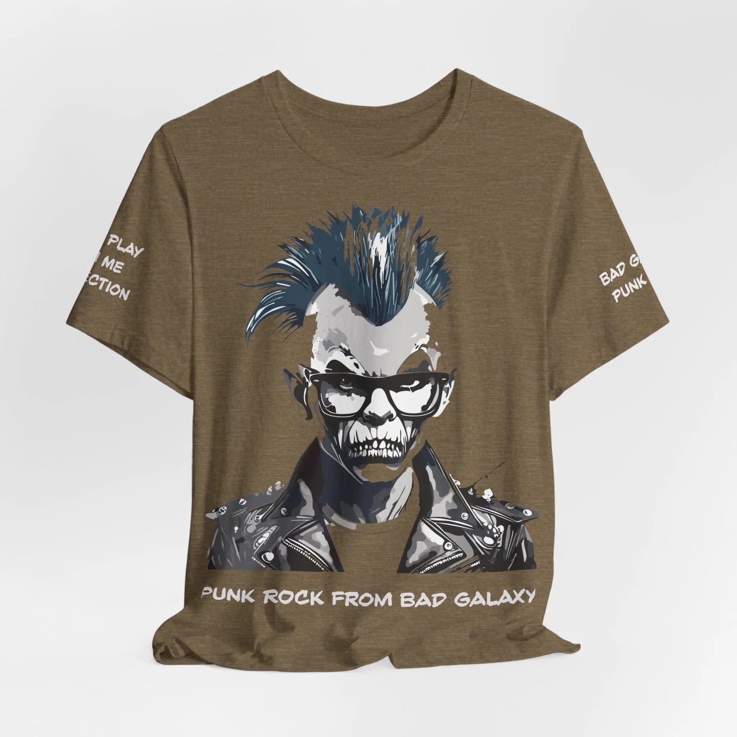 Punk Rock Tee Shirt From Bad Galaxy 100 Percent Cotton Eco Friendly Inks Made To Order USA Designed