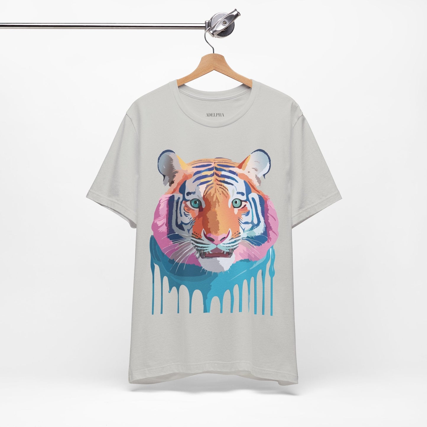 Tiger Shirt Graphic Tee Unisex Jersey Short Sleeve Art Design By Adelpha Vintage Inspired Artwork