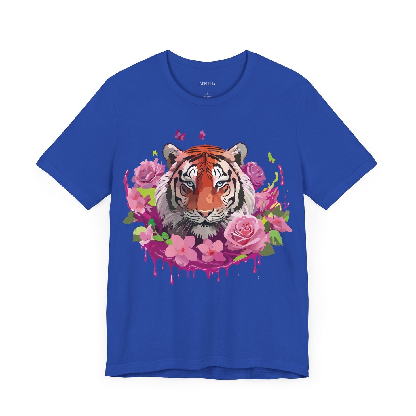 Tiger Graphic Tee Unisex Jersey Short Sleeve Art Design By Adelpha Vintage Inspired Premium