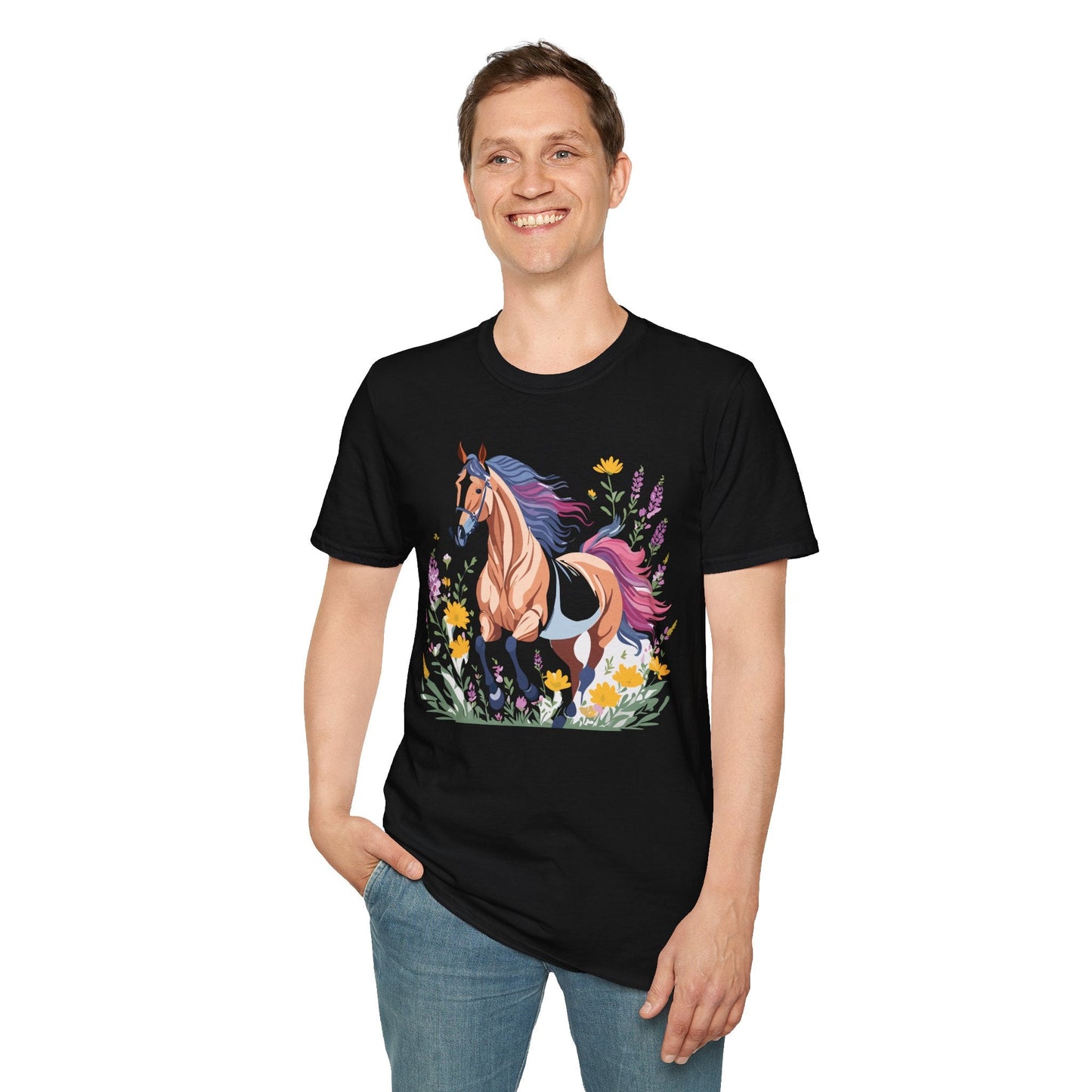 Horse Shirt Unisex Softstyle 64000 Cotton Tee Gildan 100 Percent Ring Spun