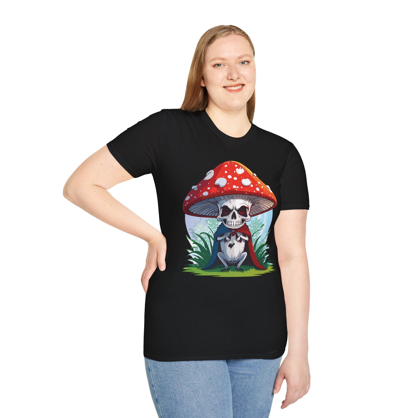 Mashroom Tee Shirt Unisex Gildan Softstyle Short Sleeve Cotton Tee With Funny Mashroom Graphic