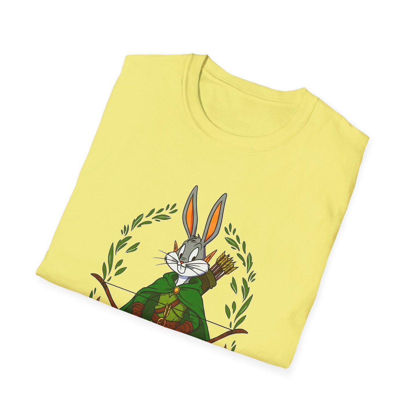 Bugs Bunny T Shirt Cartoon Art Tee Unisex Gildan Softstyle 64000 100 Percent Ring Spun Cotton