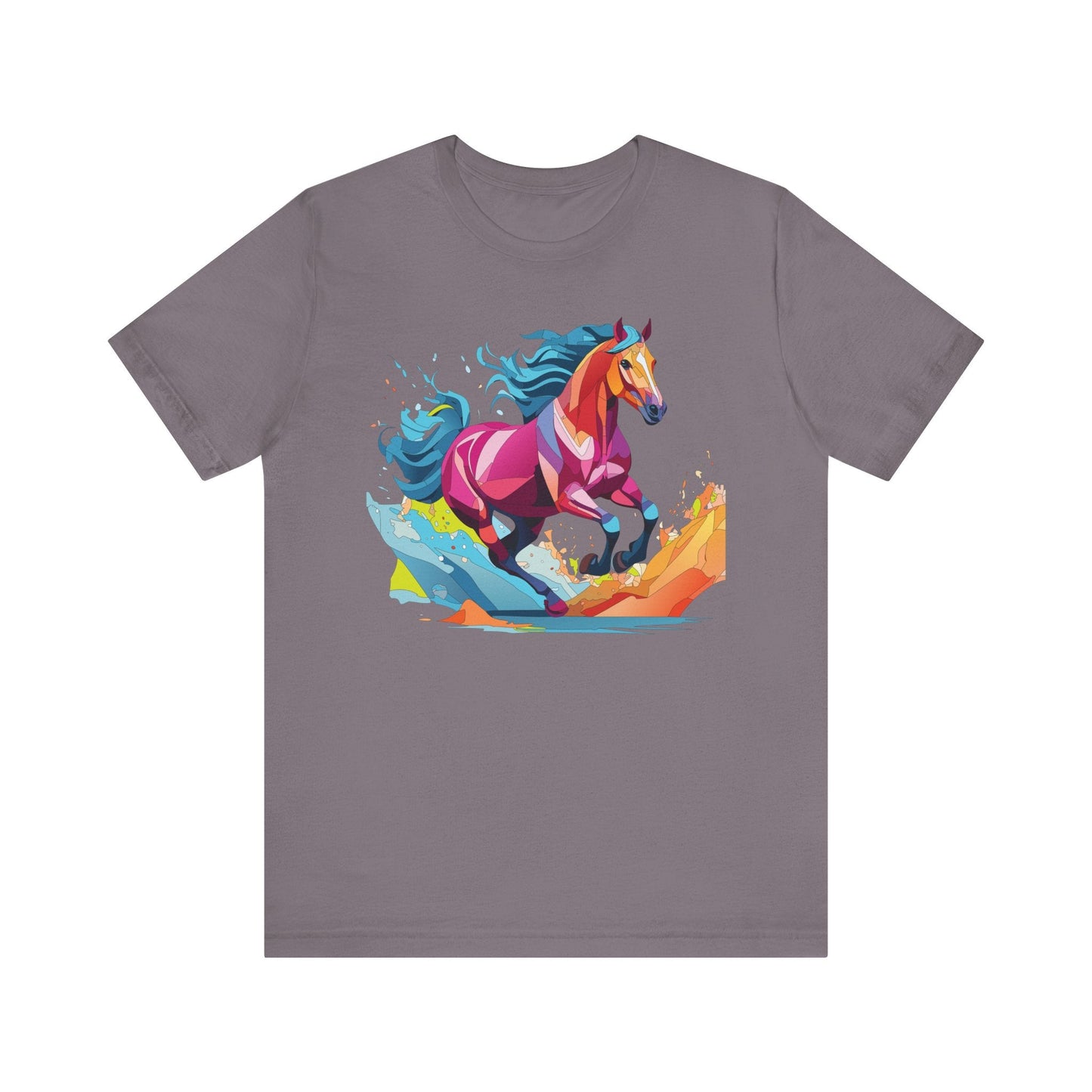 Unisex Animal Tee Shirt With Wild Animals Art Design Short Sleeve Casual Wear Everyday