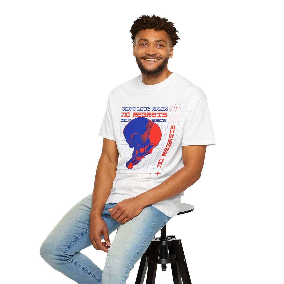 T-Shirt with Skull, Graphic T-Shirts, Art Design Tee Shirt, Skull T-Shirt - 11