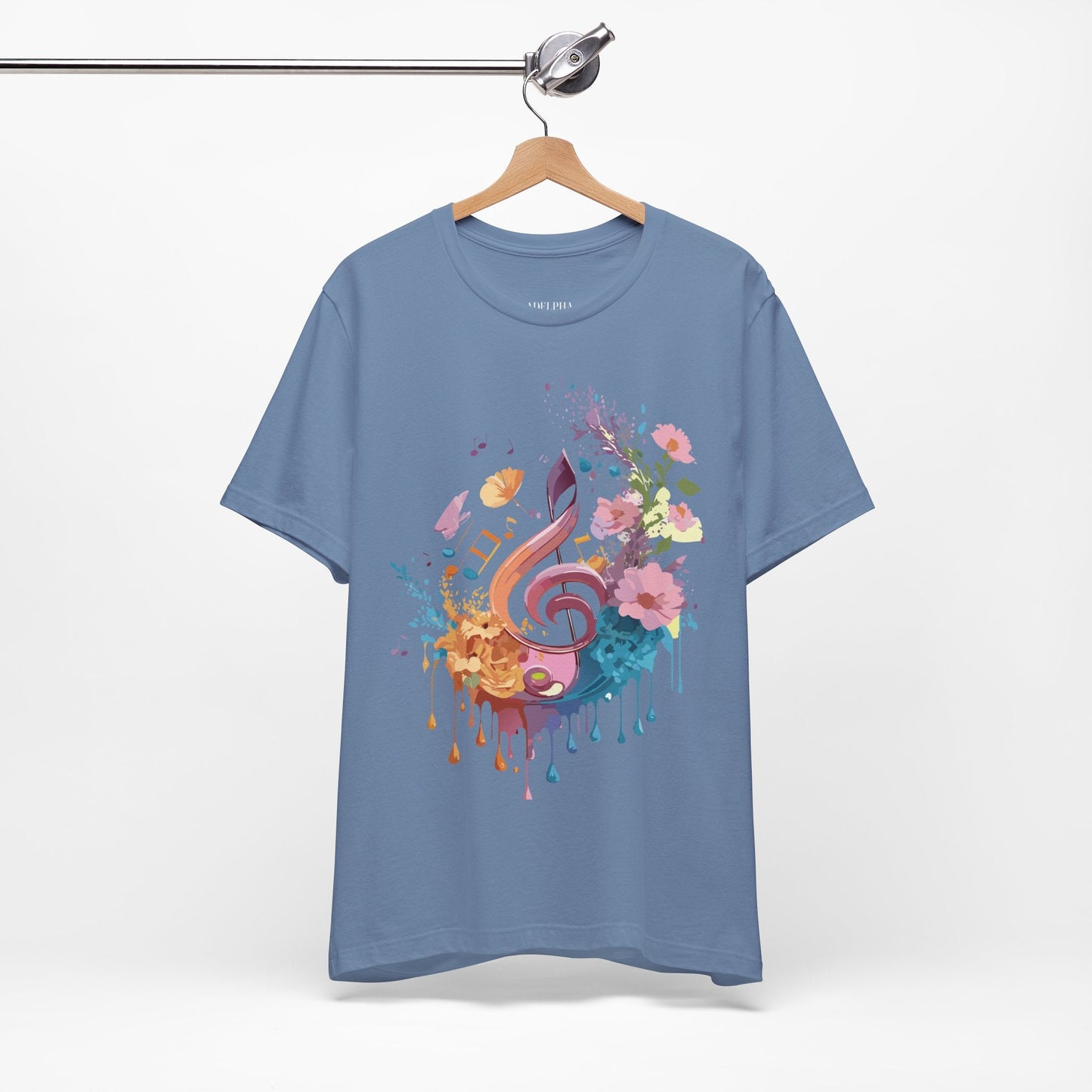 Unisex Graphic T Shirt From Adelpha With Vintage Music Inspired Artwork Short Sleeve Tee