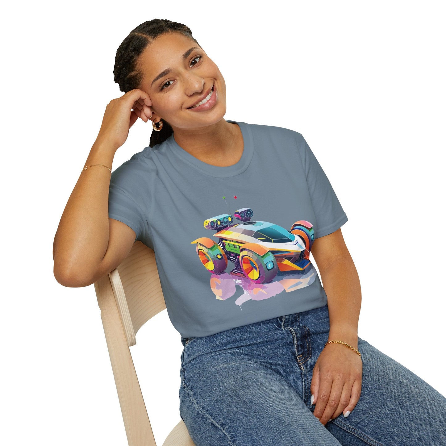 Car T Shirt Unisex Softstyle Tee With Cars Art Design Hot Wheels Edition Premium Cotton