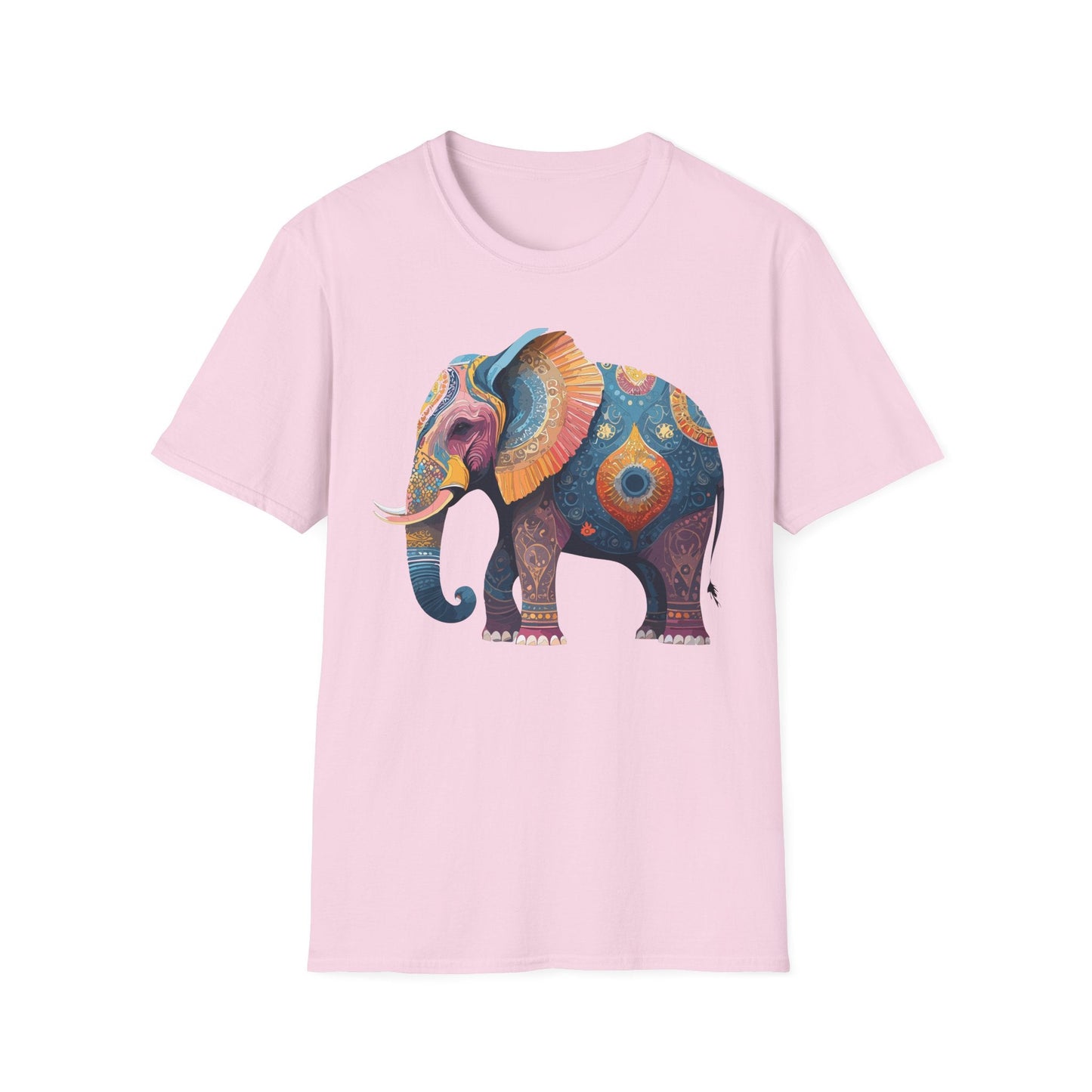 Elephant T Shirt Unisex Gildan Softstyle 64000 Tee With Animal Elephant Graphic Artwork