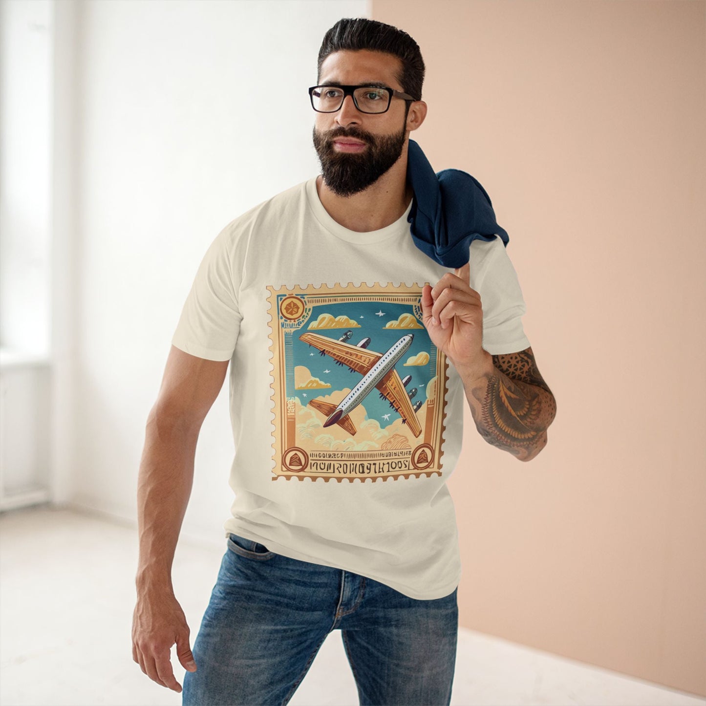 Stamp Shirt Postage Stamp Tee Unisex Premium Cotton Art Design PS18 Retro2Nova Collection