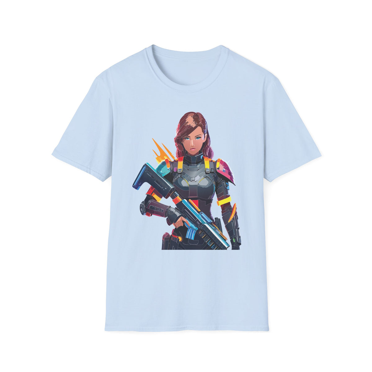 Cartoon Warrior Graphic Tee Gildan Unisex 100 Cotton Tee Shirt c44