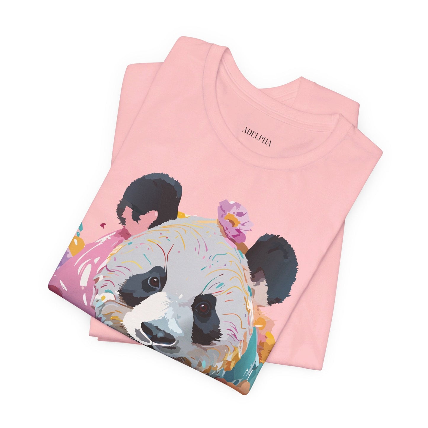 Panda Premium Graphic Tee Unisex Jersey Short Sleeve By Adelpha Vintage Inspired Artwork