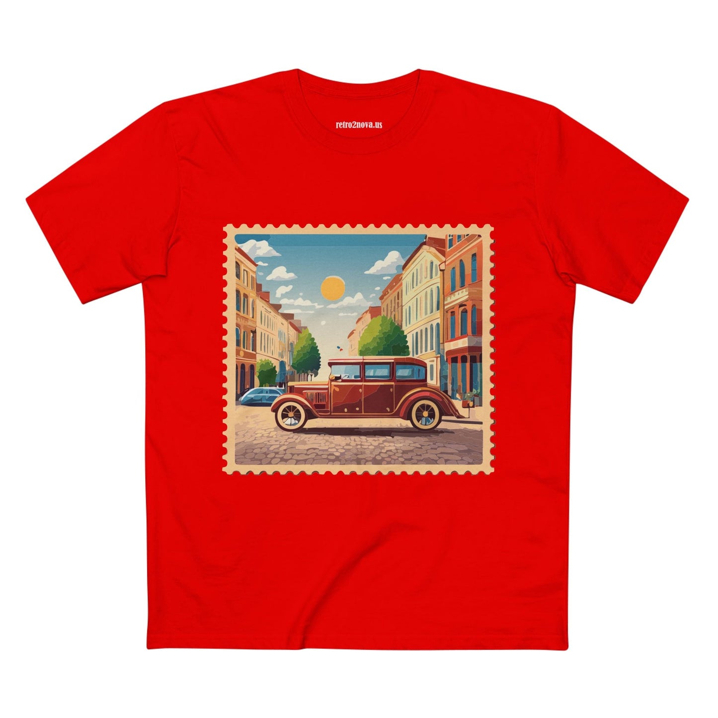 Stamp Shirt Postage Stamp Tee Unisex Premium Cotton Art Design PS27 From Retro2Nova Collection