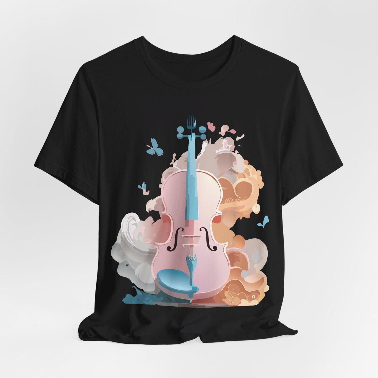 Music Graphic Unisex 100 Cotton Vintage Art with Musical Elements Tee 11
