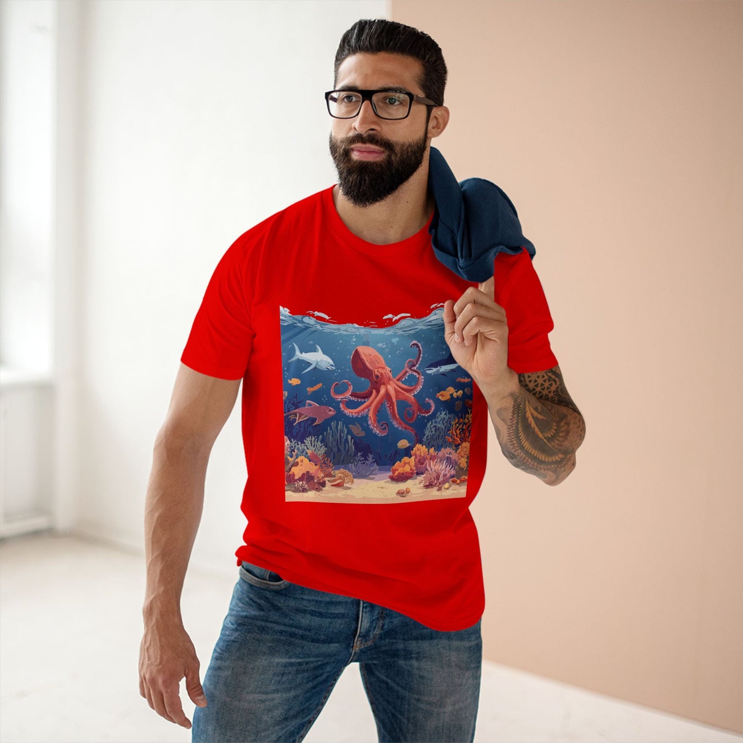 Ocean Shirt Ocean Pacific OP 18 Unisex Premium Cotton Art Tee With Original Art Design Retro2Nova
