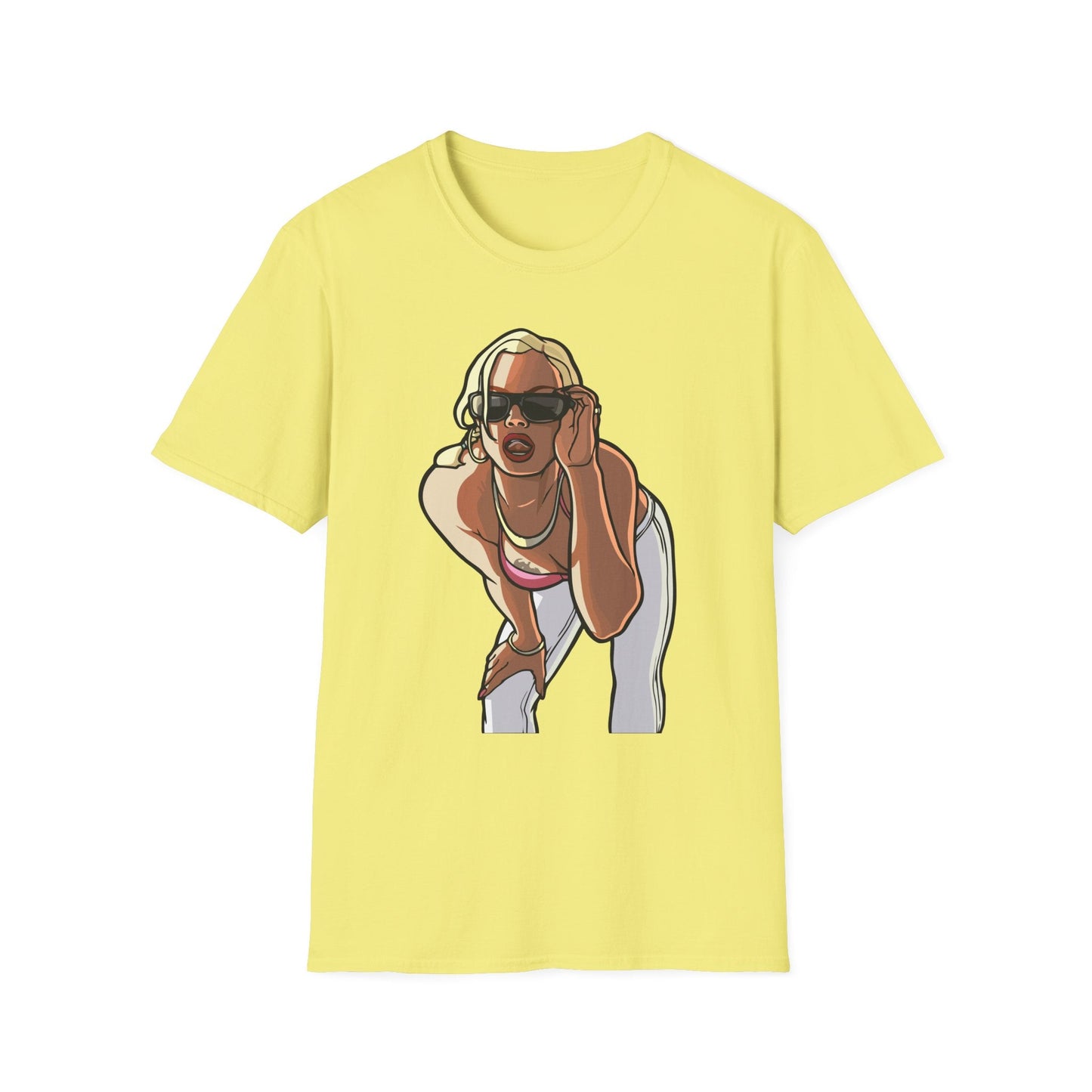 Cartoon Animation T Shirt Funny Tee Unisex Gildan Softstyle 64000 100 Percent Ring Spun Cotton
