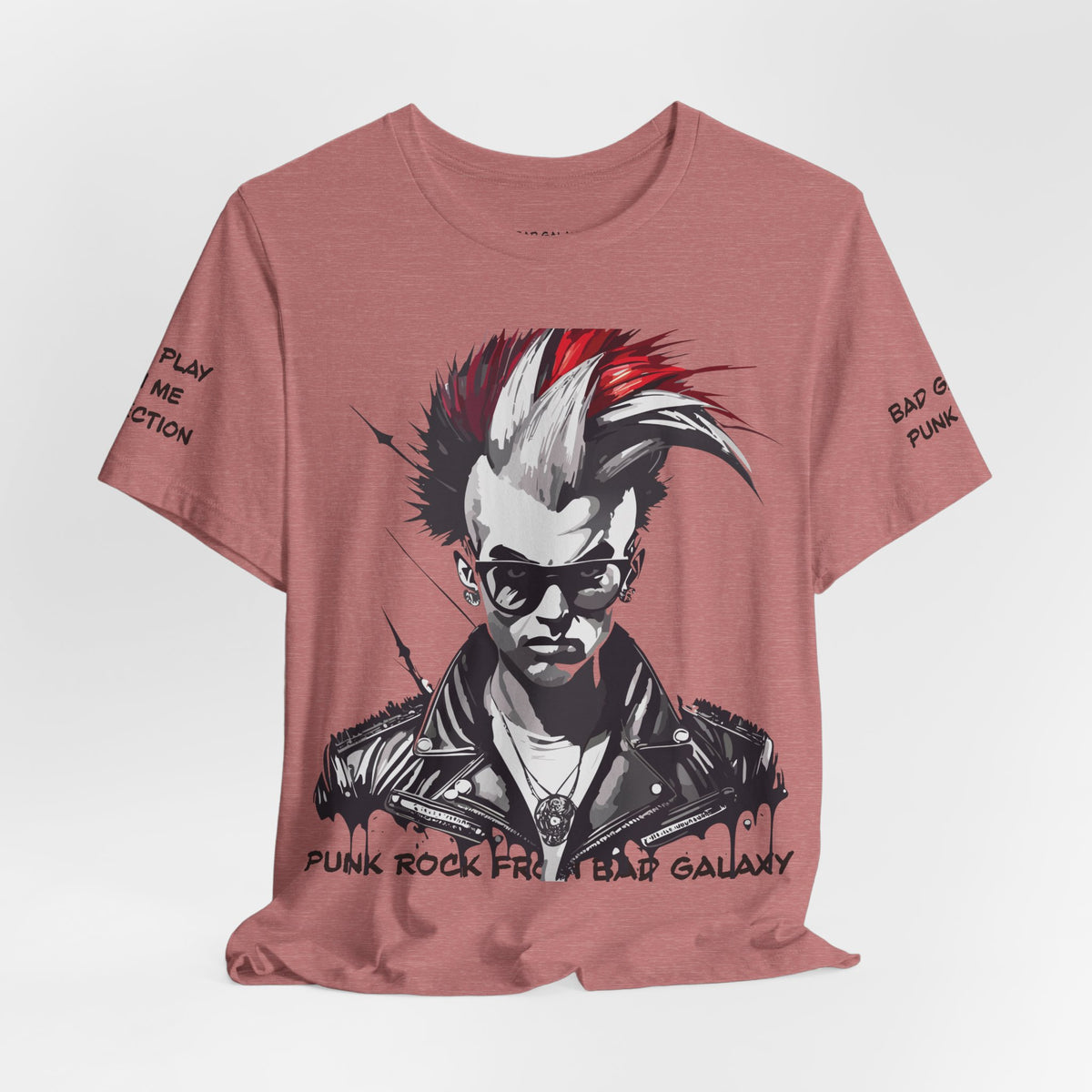 Punk Rock Graphic Unisex Cotton Bella+Canvas Tee with Art Design b25