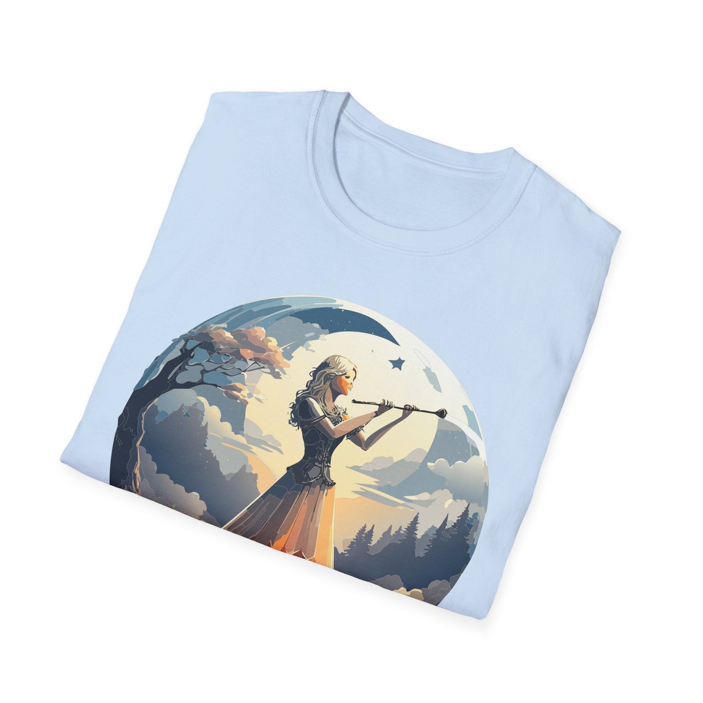 Unisex Softstyle Graphic T Shirt 100 Percent Ring Spun Cotton Art Design Tee For Women