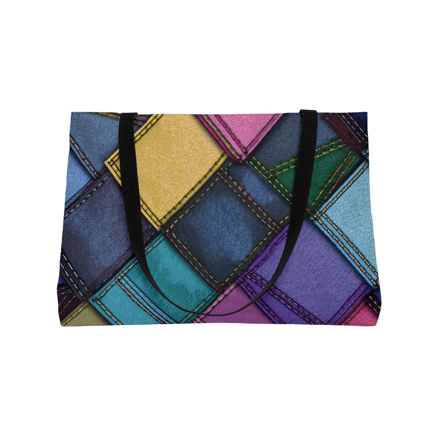 Denim Print Yoga Bag High-Quality 100% Spun Polyester 24x13 Canvas Gym Bag 29-2