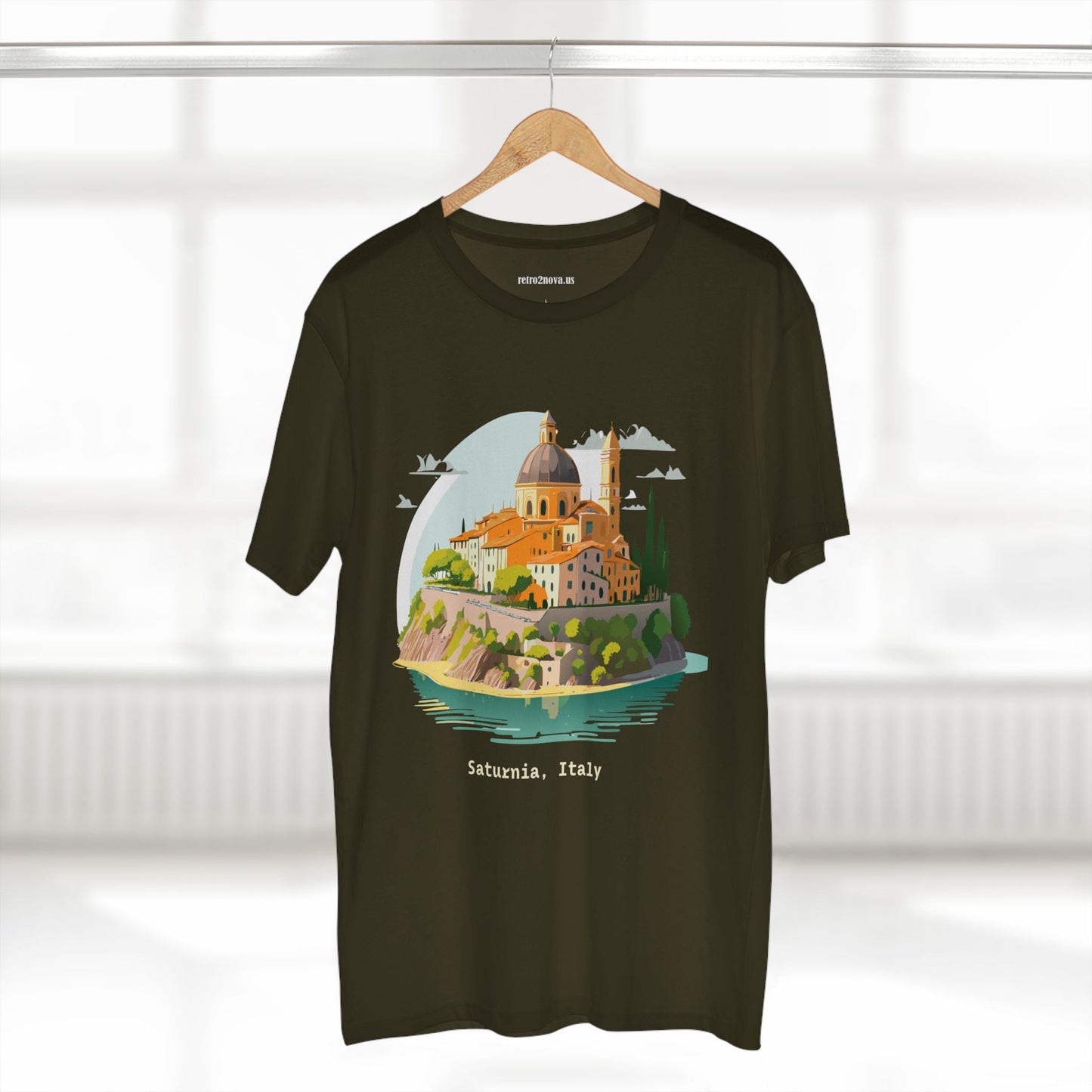 Italy Travel Shirt Unisex Cotton Tee With Original Art Design Retro2Nova Edition