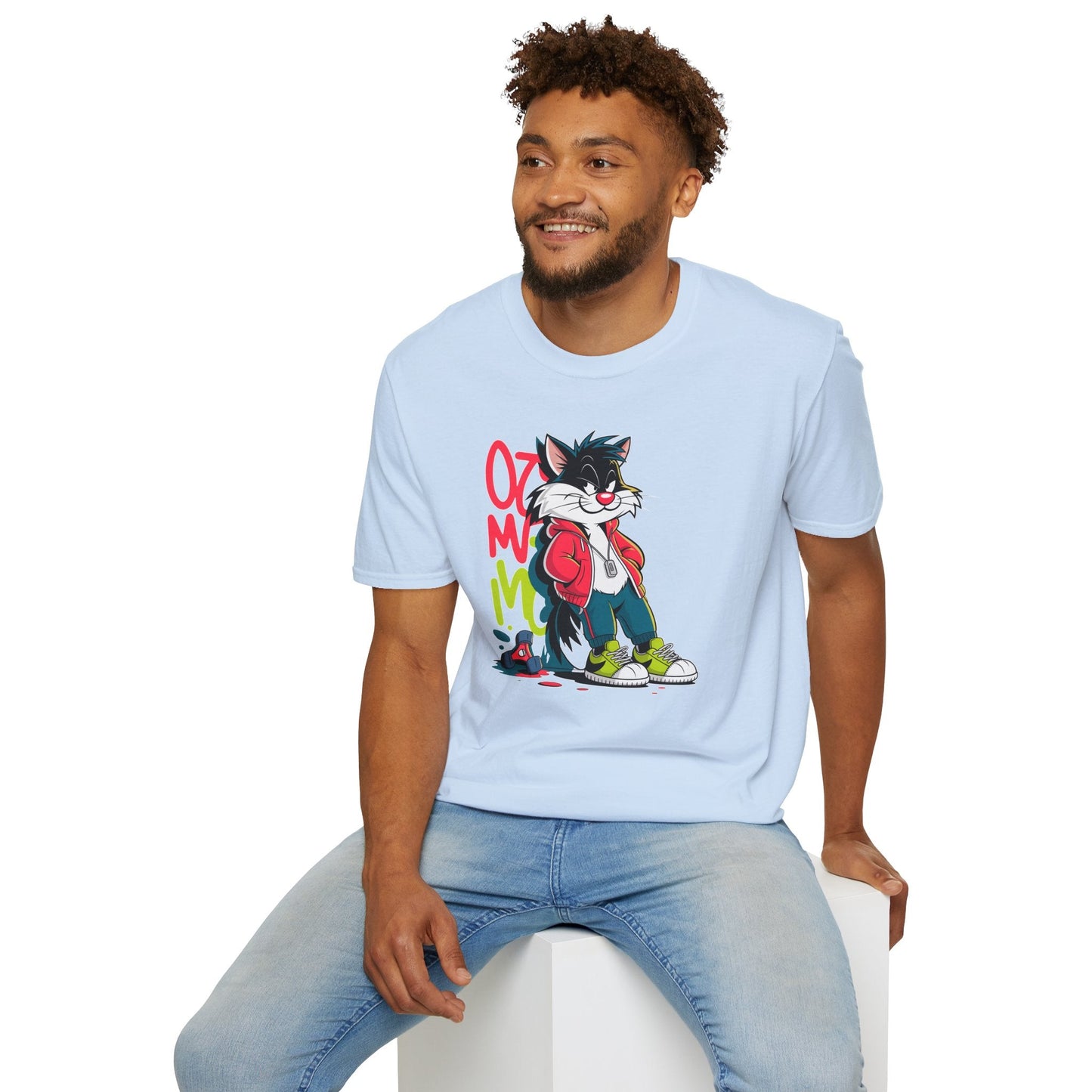 Cartoon T Shirt With Animals And Animation Tee For Unisex Softstyle Gildan 64000