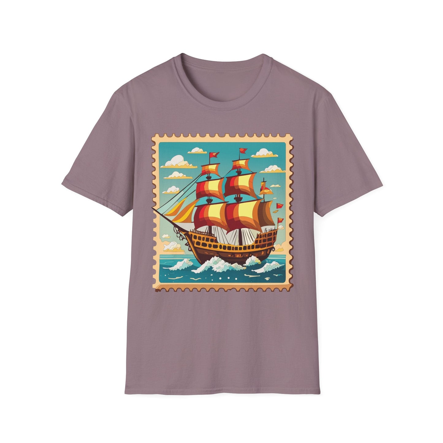 Unisex Softstyle Short Sleeve T Shirt Gildan 64000 Ring Spun Cotton Vessel Ship Frigate Tee