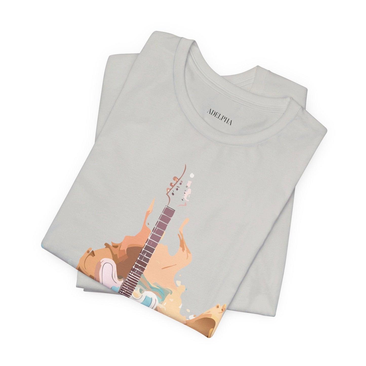 Music Graphic Unisex 100 Cotton Vintage Art with Musical Elements Tee 46