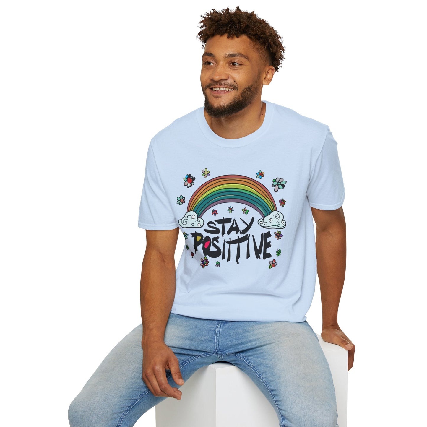 Positive Slogan T Shirt Unisex Softstyle Tee With Positive Words And Good Quotes Gildan 64000