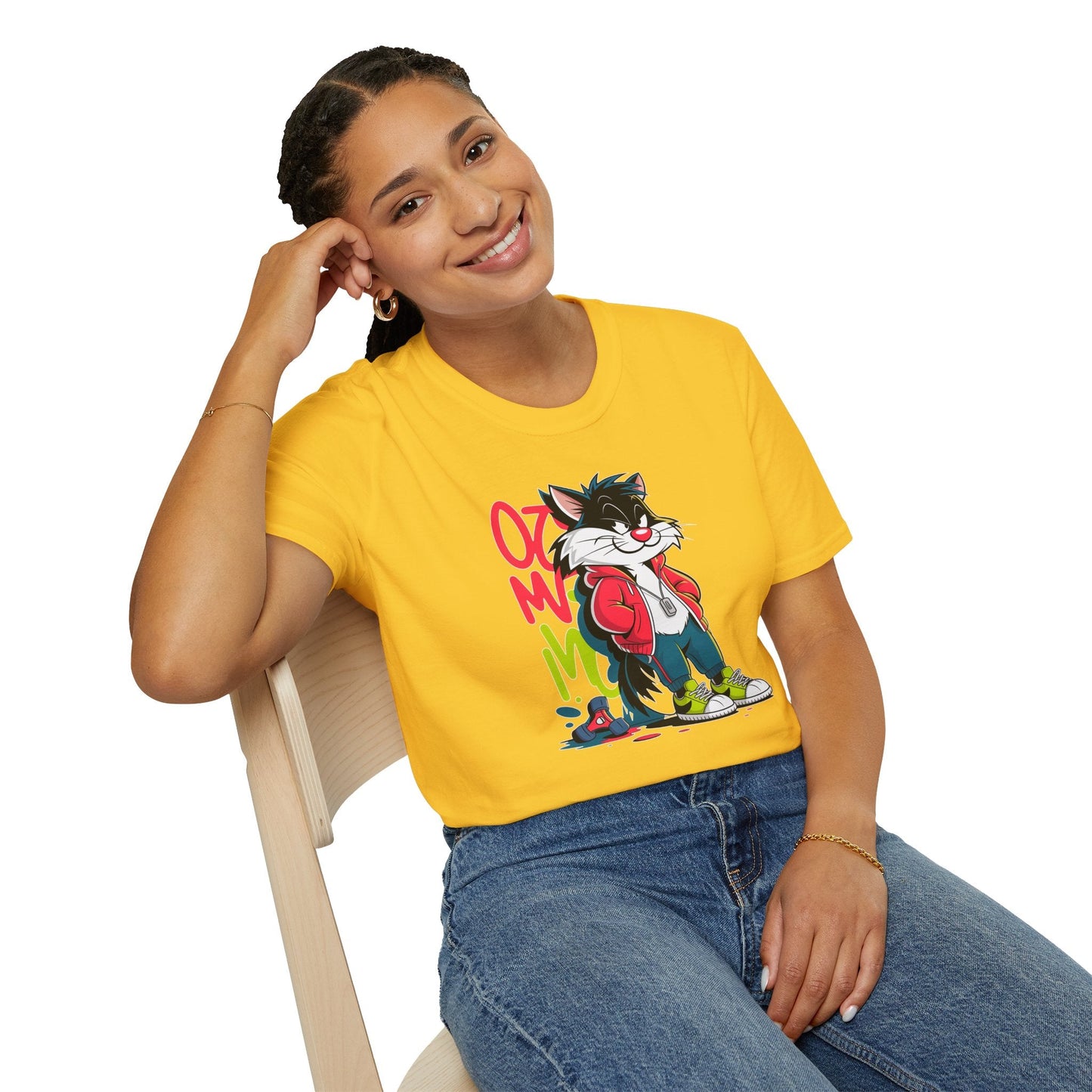 Cartoon T Shirt With Animals And Animation Tee For Unisex Softstyle Gildan 64000