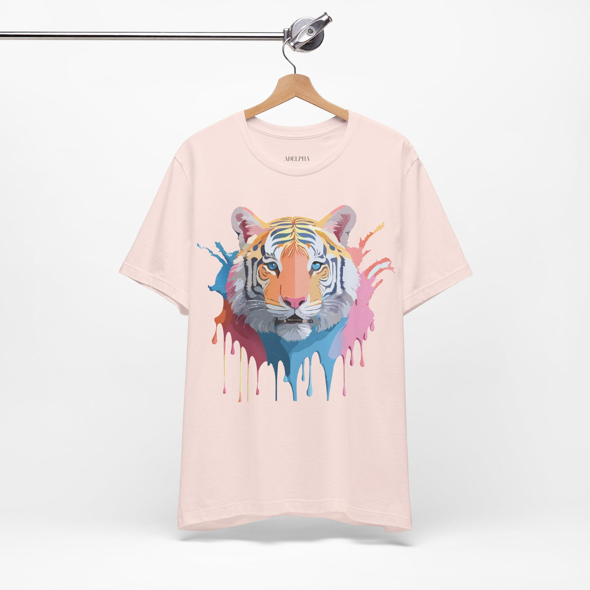 Tiger Graphic Unisex Cotton Bella+Canvas Tee with Art Animal Design e56