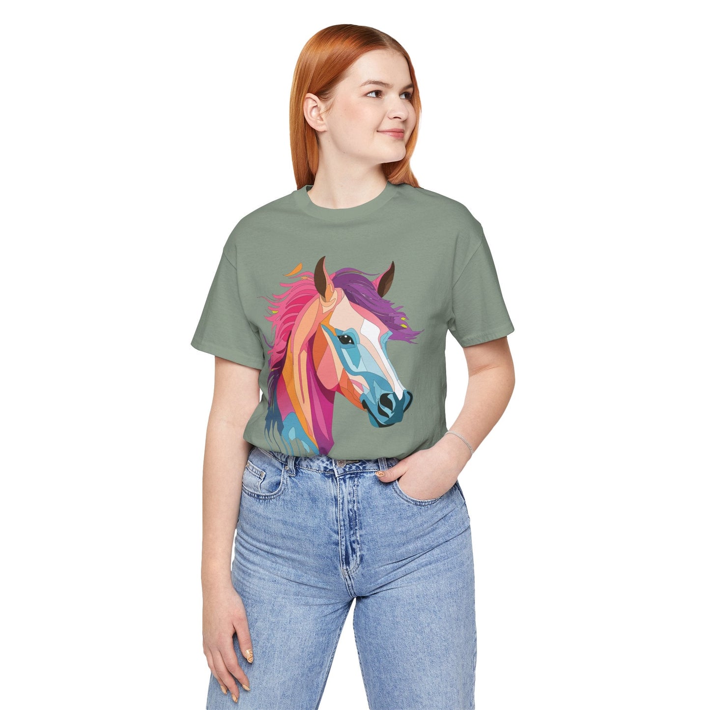 Unisex Animal Shirt Art Design Short Sleeve With Wild Animals Graphic Print Comfort Tee
