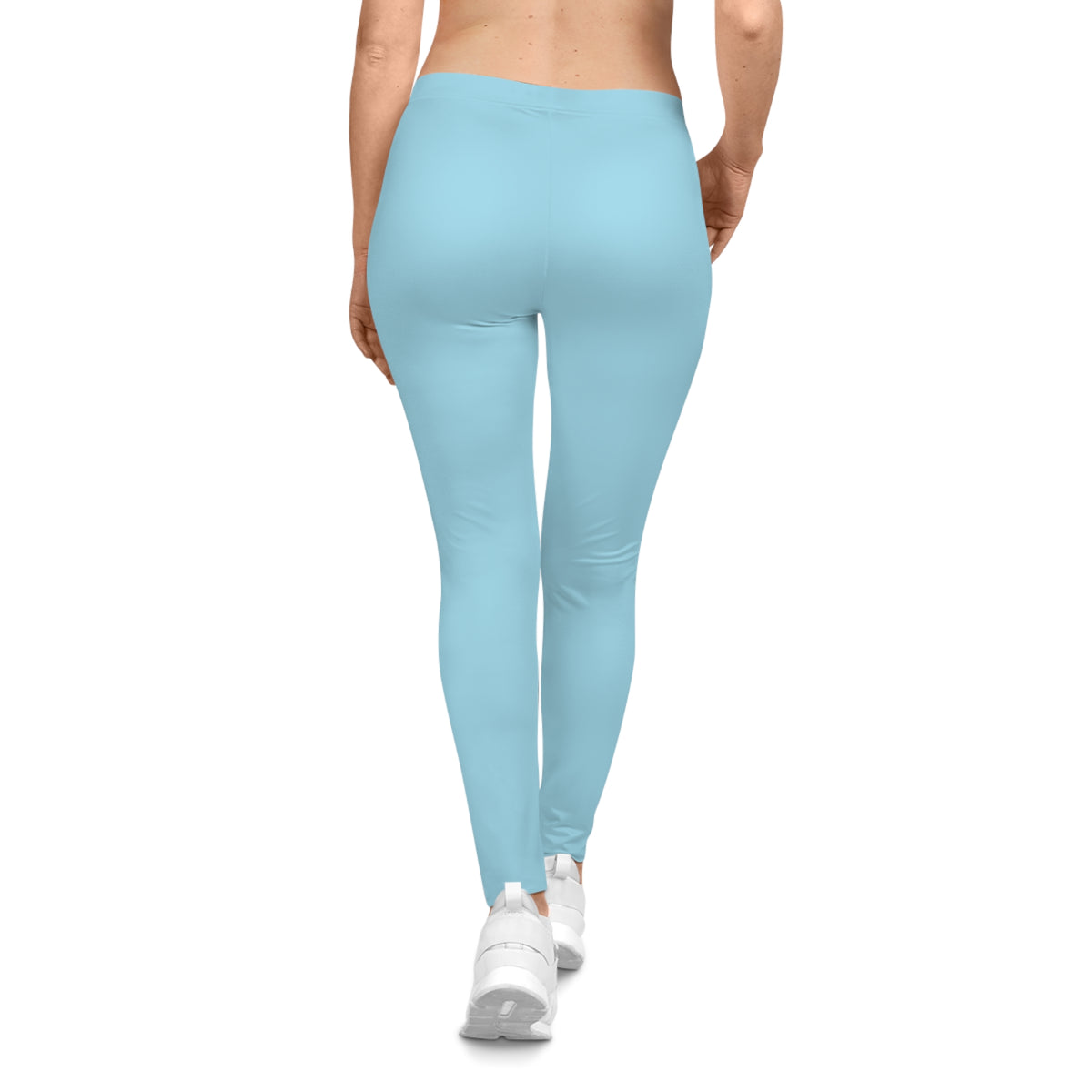 Frosted Blue Turq Women's Poly-Span Casual Leggings XS-2XL