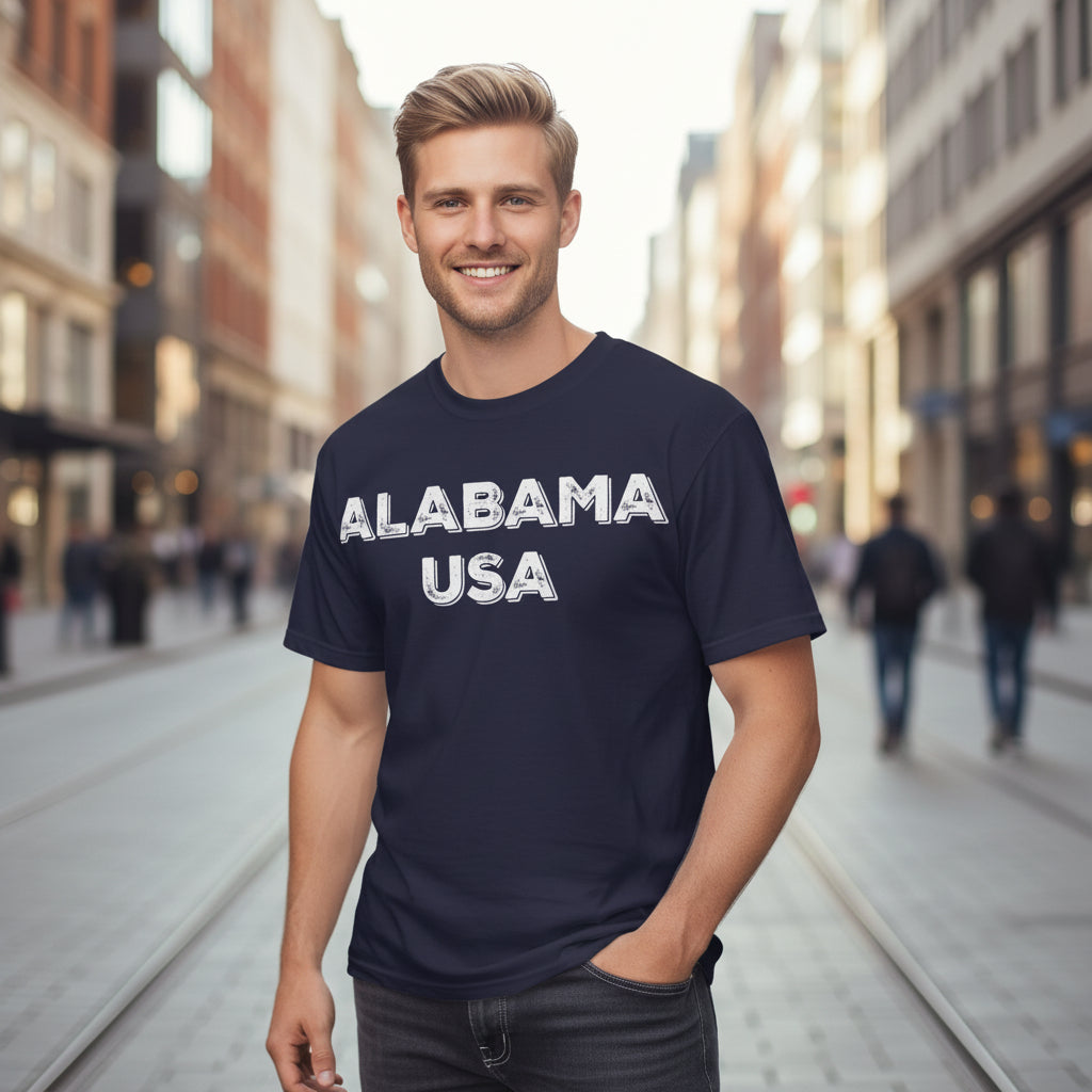 Alabama USA Graphic Unisex 100 Cotton T-Shirt c1