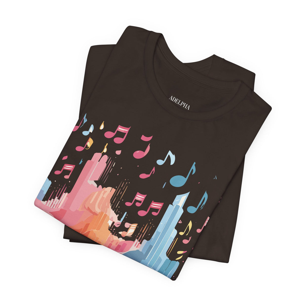 Music Graphic Unisex Cotton Bella+Canvas Tee with Art Design m91