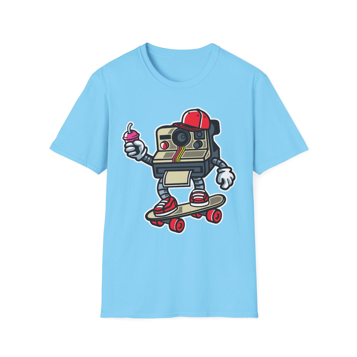 Unisex Cotton T-Shirt with Cartoon Graphic Design