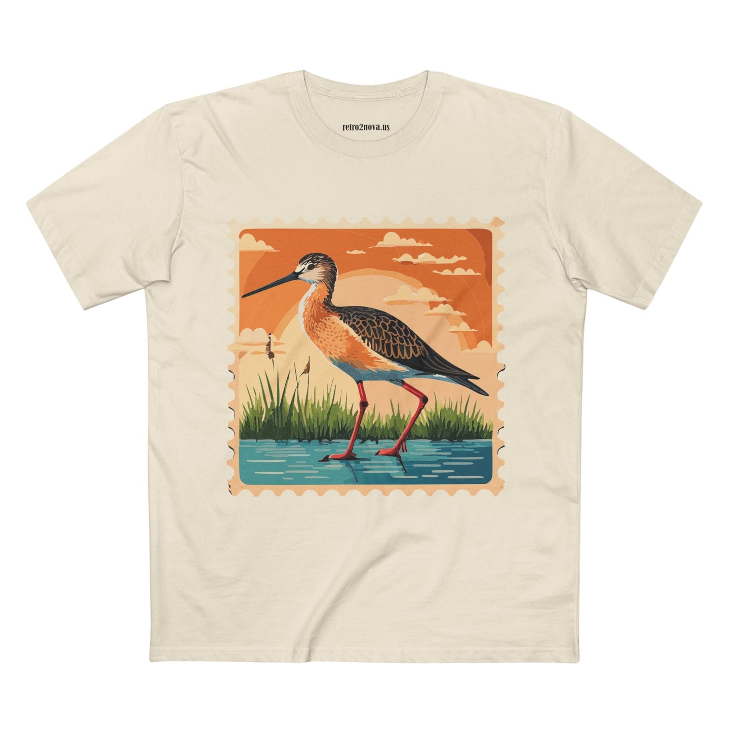 Stamp Shirt Postage Stamp Tee Unisex Premium Cotton Original Art Design Retro2Nova