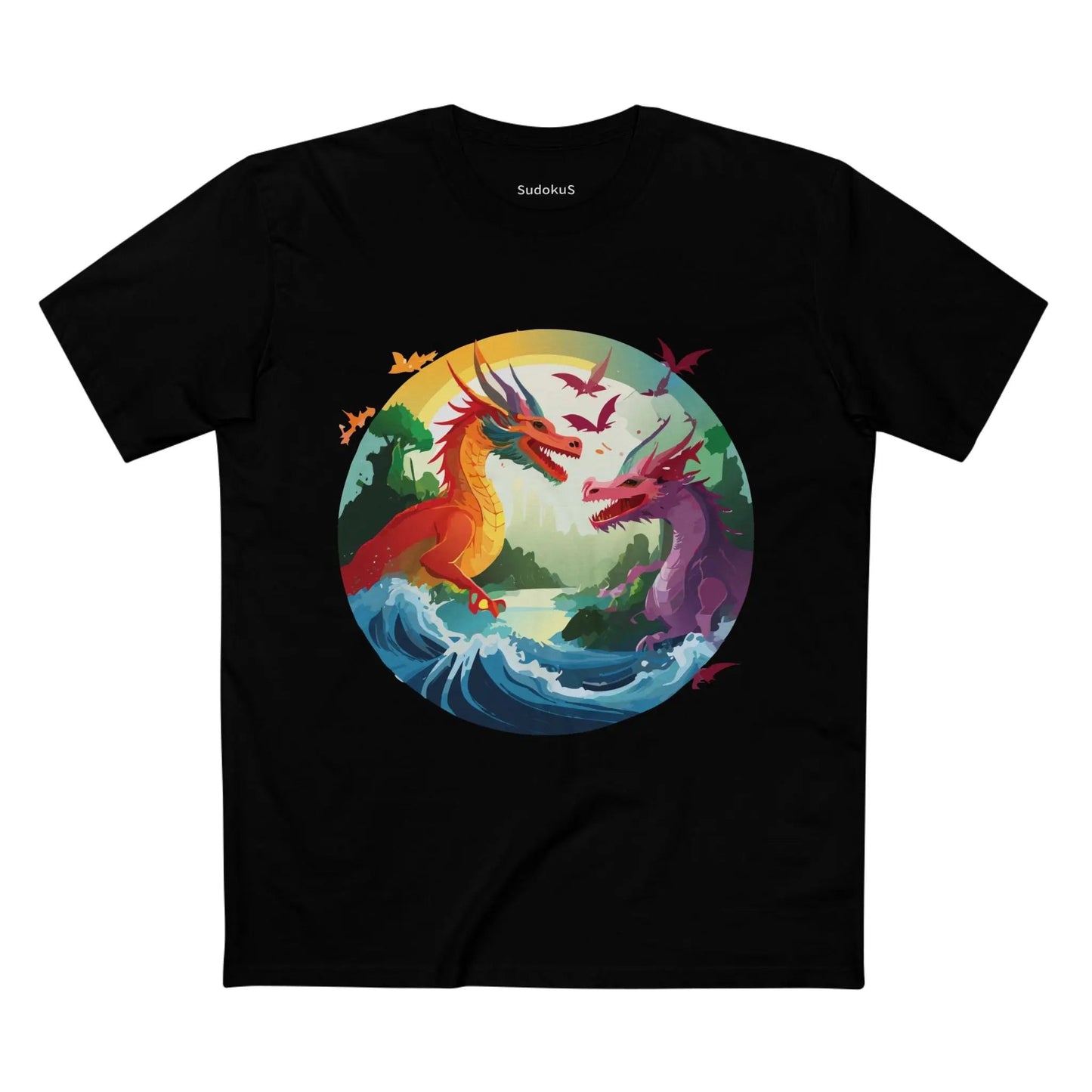 Dragon Graphic Unisex 100 Cotton Staple Tee 16
