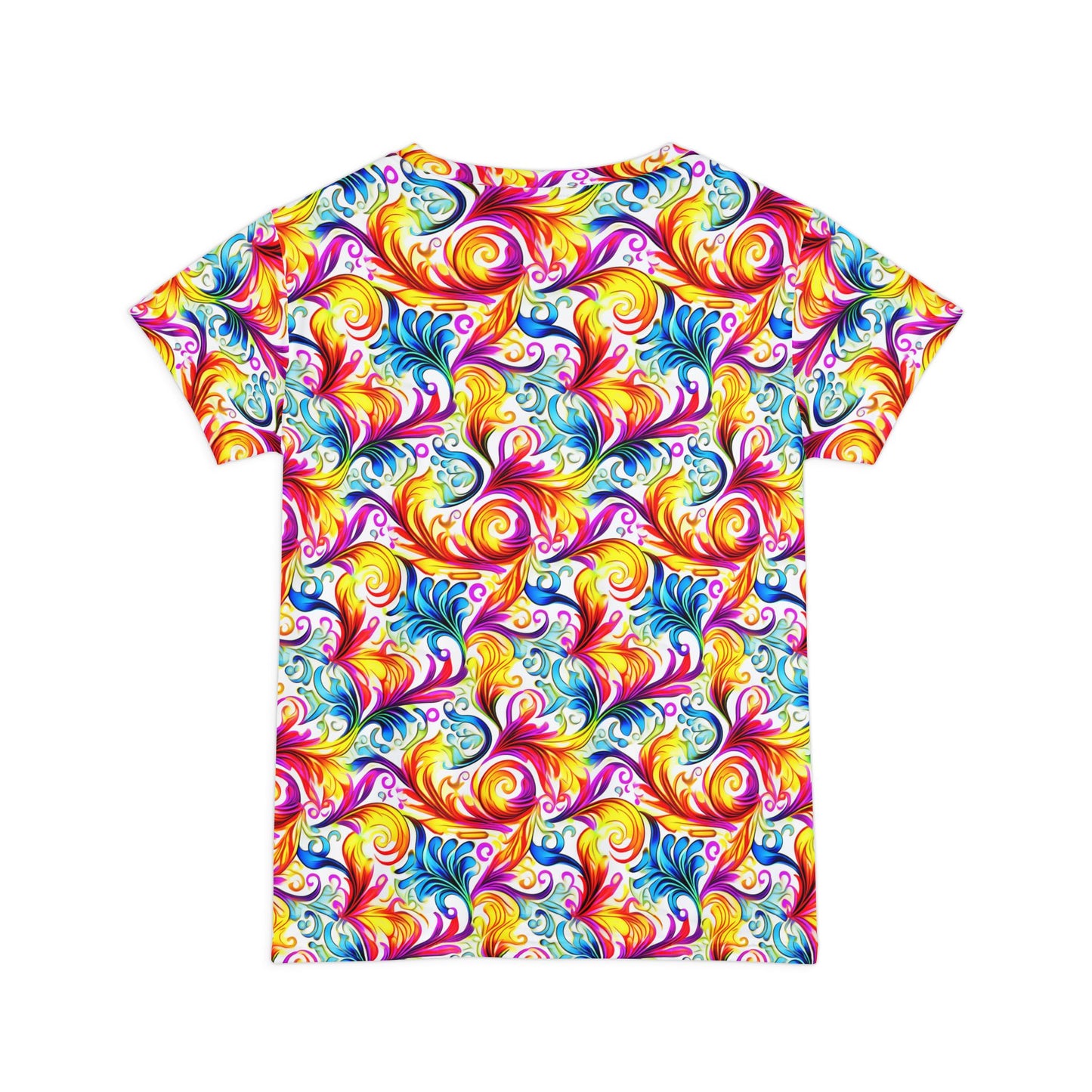 Women Poly Span T-Shirt with Floral Print