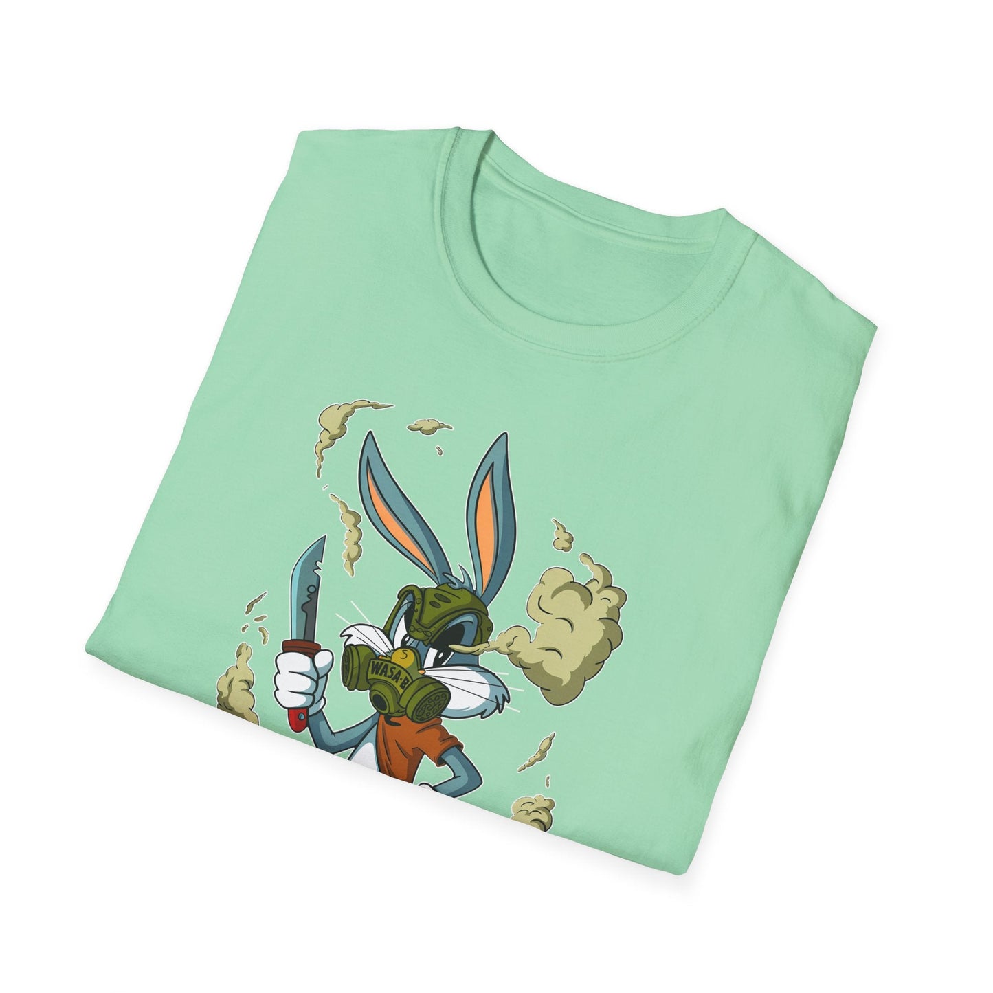 Cartoon Bunny Graphic Unisex Cotton Animal Animation Artwork Design Tee 17