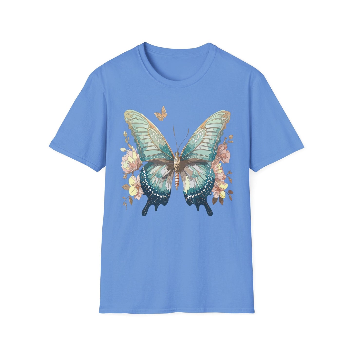 Butterfly Print Unisex T Shirt Monarch Design Softstyle 64000 Gildan Cotton Tee Quality