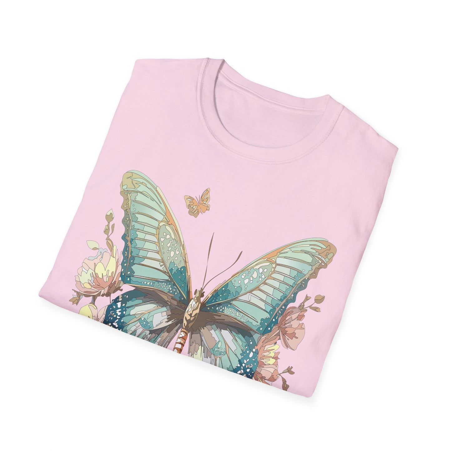 Butterfly Print Unisex T Shirt Monarch Design Softstyle 64000 Gildan Cotton Tee Quality