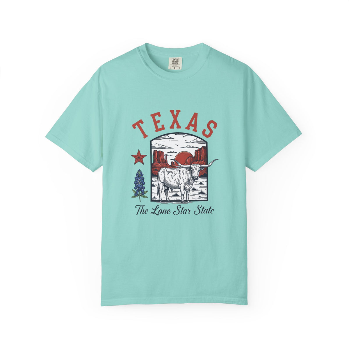 Texas State State Travel Tourist Graphic Tee Unisex 100 Cotton Comfort Colors T-Shirt