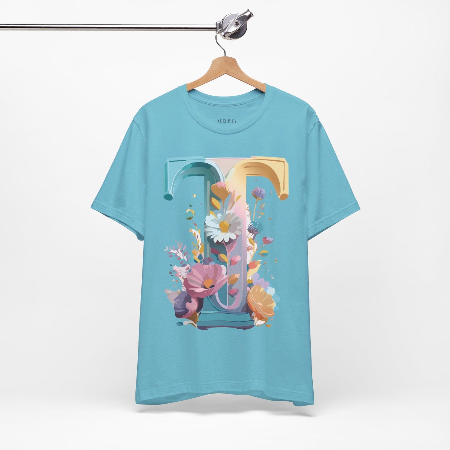 Unisex Letter T Shirt Graphic Tee With Vintage Adelpha Artwork Premium Comfort And Everyday Style