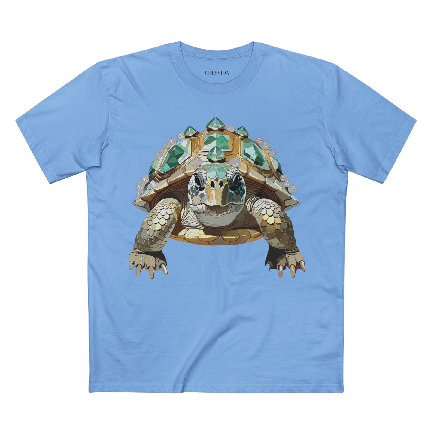 Turtle Graphic Unisex 100 Cotton Tee With Unique Animal Golden Medallion Art Design 29