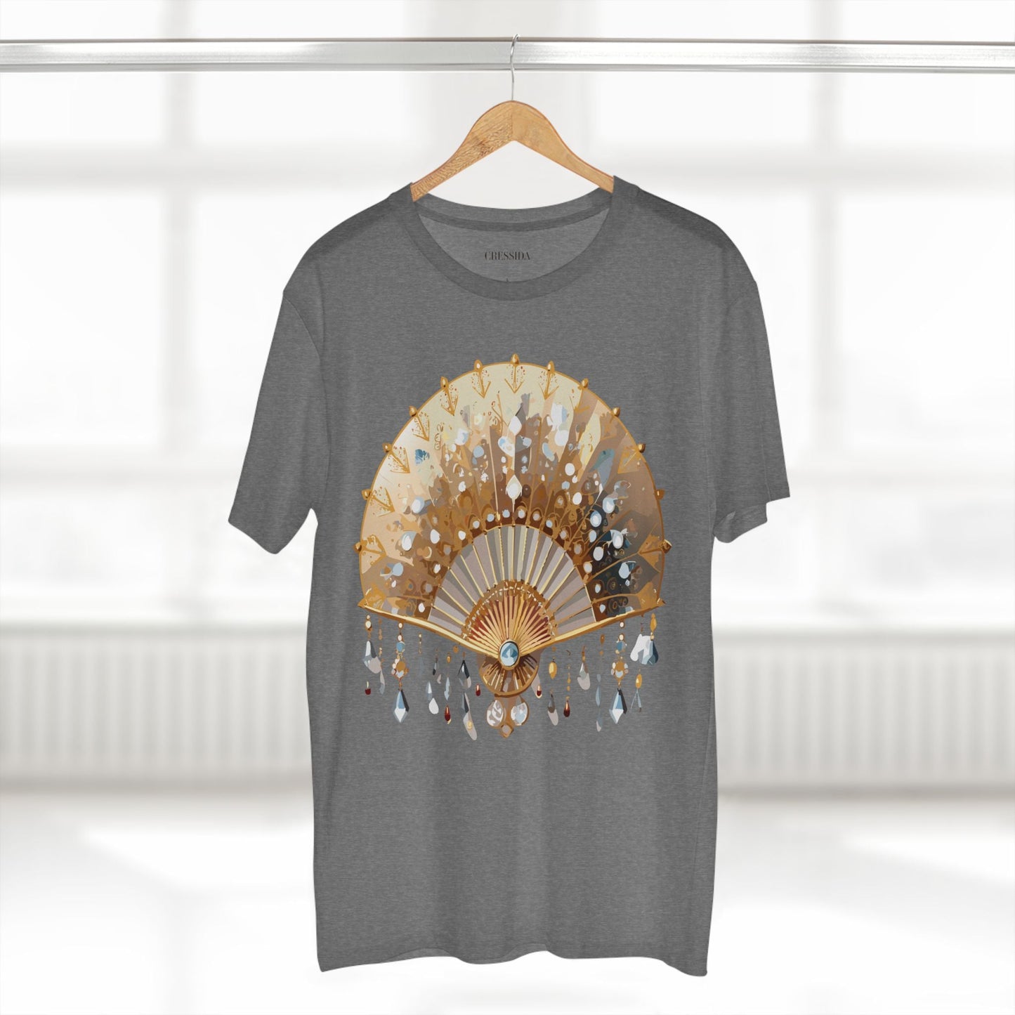 Antique Fan Graphic Design T-Shirt Unisex 100 Cotton Floral Carnival Artwork Tee 15