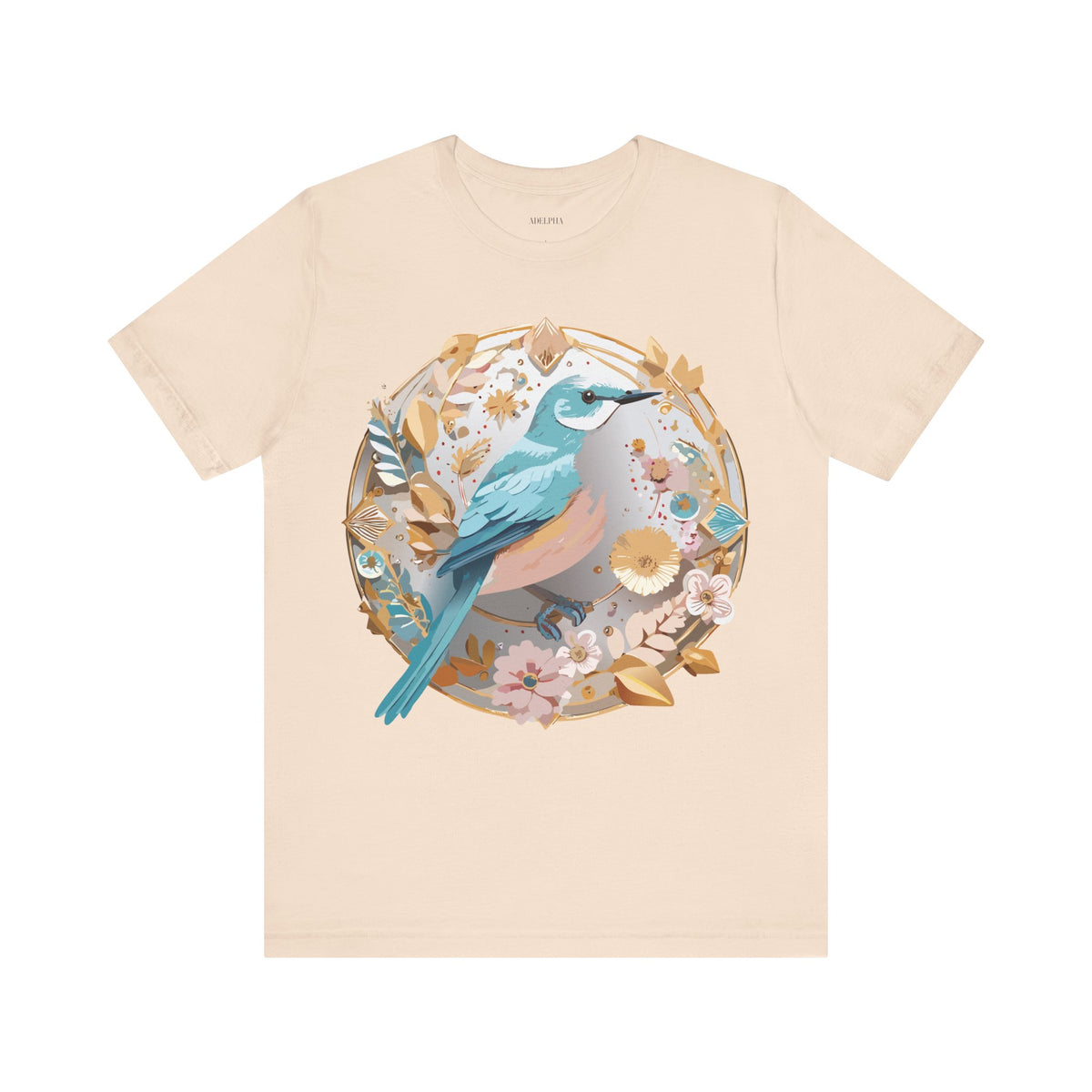 Medallion Graphic Unisex Cotton Bella+Canvas Tee with Art Design d48
